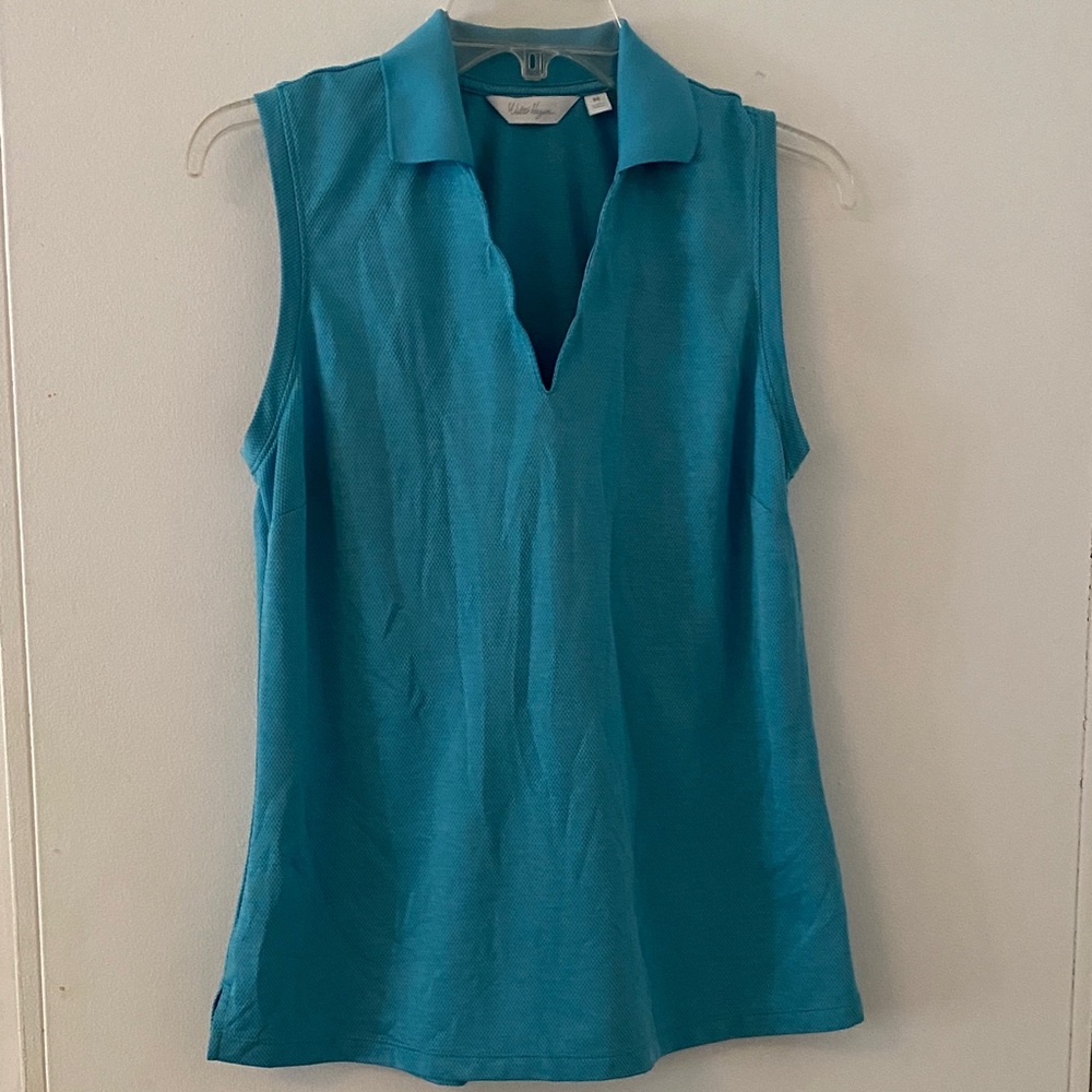 Coldwater Creek Teal Sleeveless Blouse
